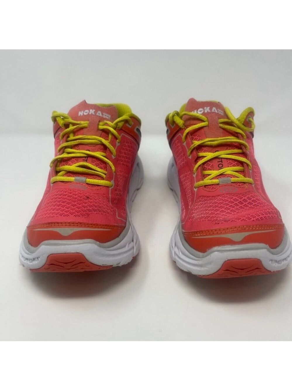 Hoka One One Clifton Running Shoe Women’s Pink Neon Lightweight Athletic Sneaker - Picture 5 of 13